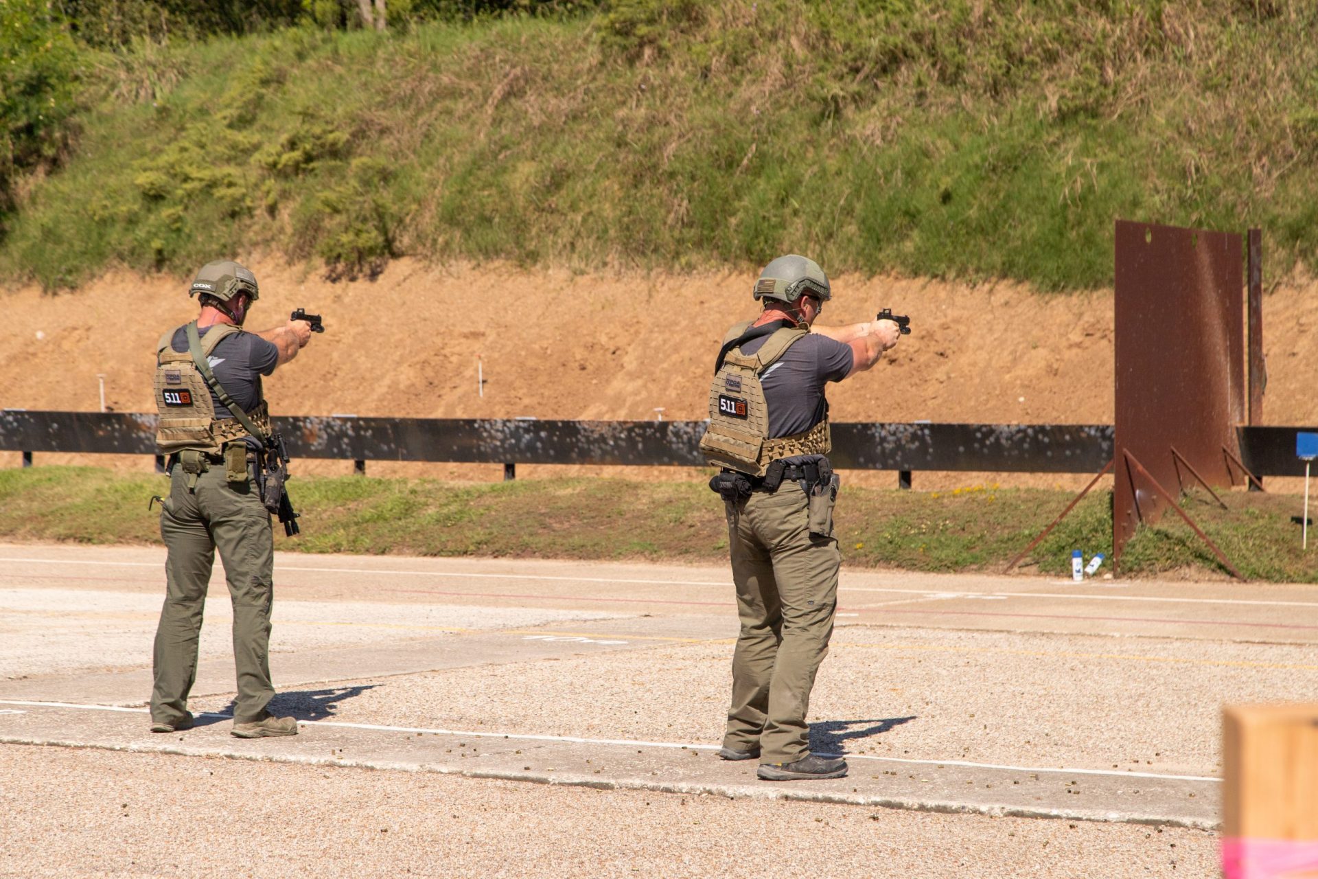 Pistol Shooting Training with police officers